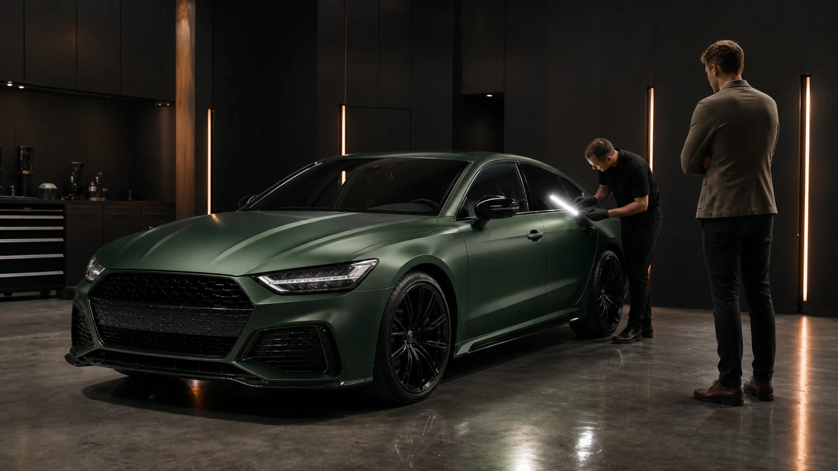 Inspección final de un vehículo antes de su entrega